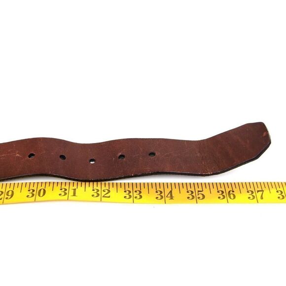Fossil SADDLE BROWN GENUINE LEATHER 1.5"Wd DRESS CASUAL MEN'S BELT Sz 32/80 (B10 - Picture 11 of 11